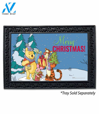 Merry Christmas Winnie the Pooh Doormat - 18" x 30"
