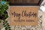 Merry Christmas Ya Filthy Animal Christmas Doormat | Welcome Mat | House Warming Gift