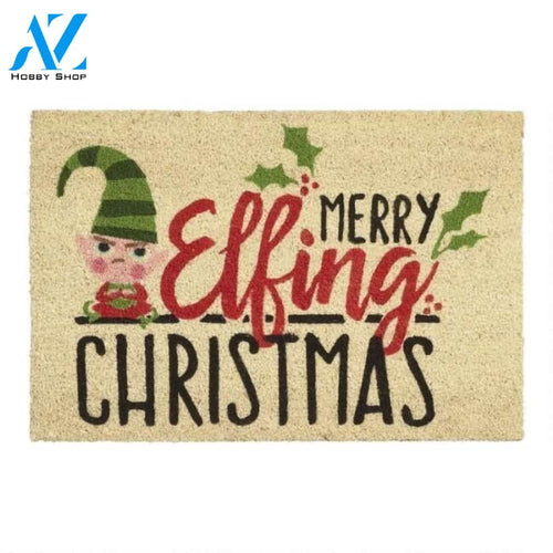 Merry Elfing Christmas CLT051044R Doormat