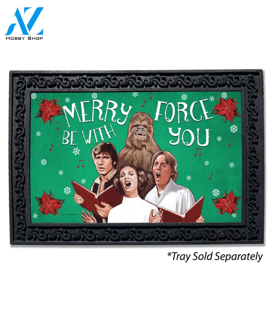 Merry Force Be With You Carolers Doormat - 18" x 30"