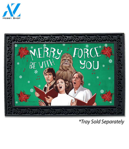 Merry Force Be With You Carolers Doormat - 18" x 30"