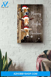 Merry Heifin Christmas Cow Canvas And Poster, Wall Decor Visual Art