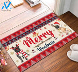 Merry Woofmas French Bulldog Funny Christmas Doormat Gift For Dog Lovers Birthday Gift Home Decor Warm House Gift Welcome Mat