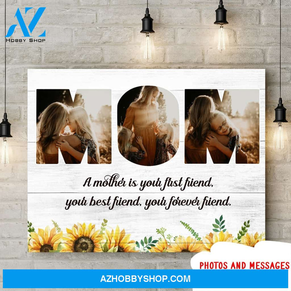 Personalized Photo Canvas, Message To Mom Canvas Wall Art Mom Mother's Day Gifts