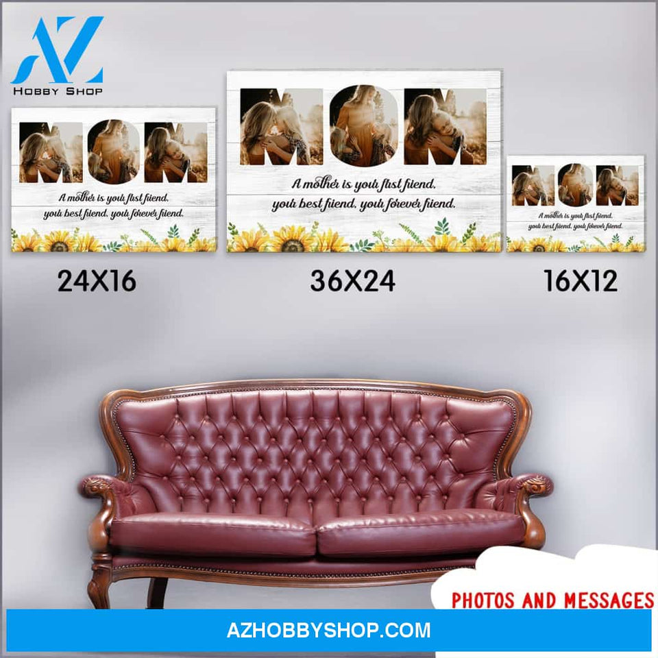 Personalized Photo Canvas, Message To Mom Canvas Wall Art Mom Mother's Day Gifts