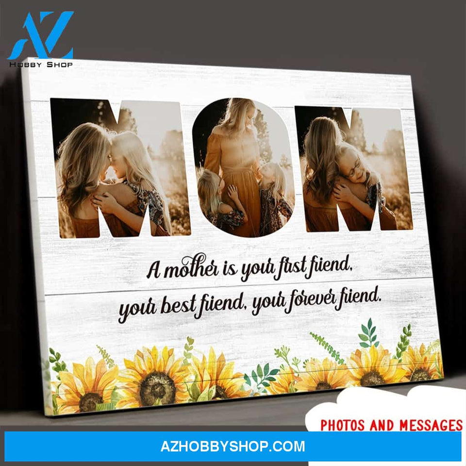 Personalized Photo Canvas, Message To Mom Canvas Wall Art Mom Mother's Day Gifts