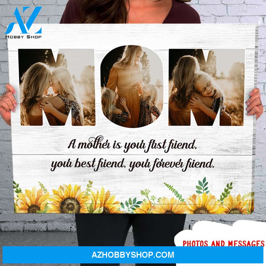 Personalized Photo Canvas, Message To Mom Canvas Wall Art Mom Mother's Day Gifts