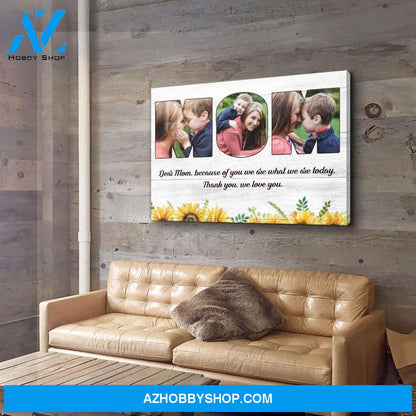 Message To Mom - Personalized Custom Photo Canvas