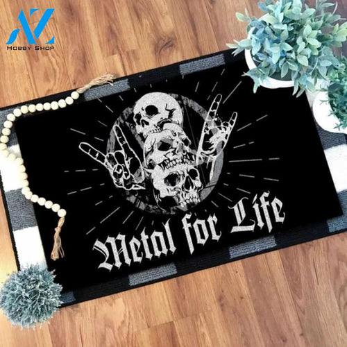 Metal for life Skull Satan Doormat