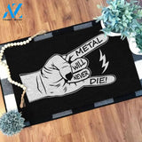 Metal will never die black Doormat | Welcome Mat | House Warming Gift