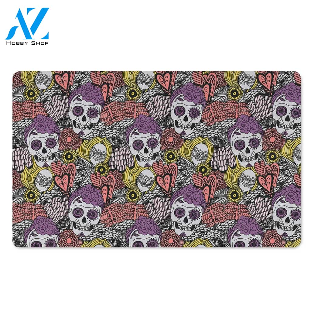 Mexican Skull Door Mat