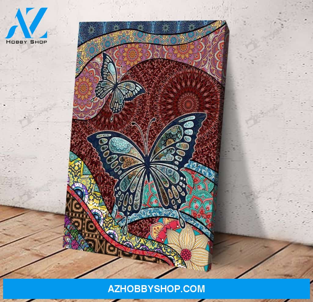 Mhdbtf0101 Boho Butterfly Vertical Matte Canvas