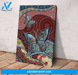 Mhdbtf0101 Boho Butterfly Vertical Matte Canvas