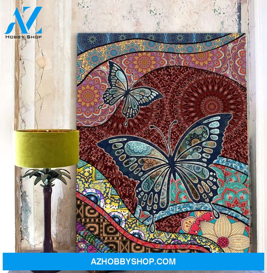 Mhdbtf0101 Boho Butterfly Vertical Matte Canvas