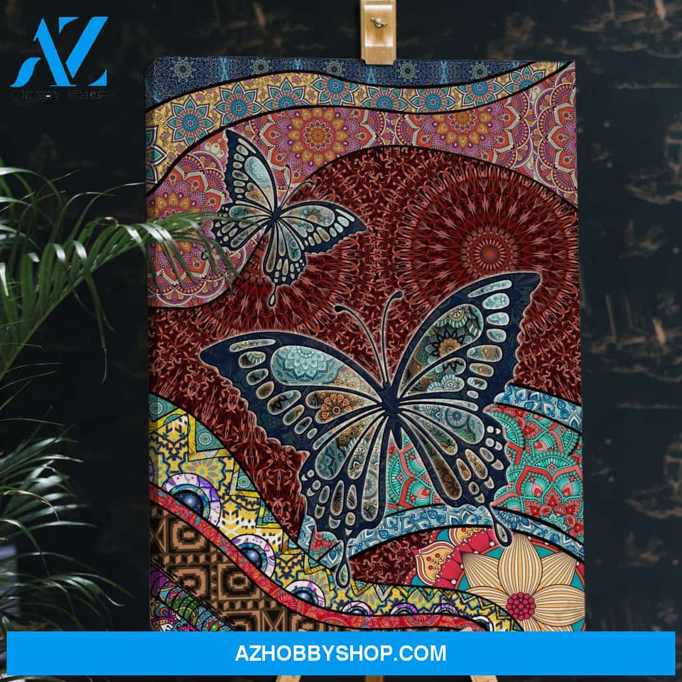Mhdbtf0101 Boho Butterfly Vertical Matte Canvas