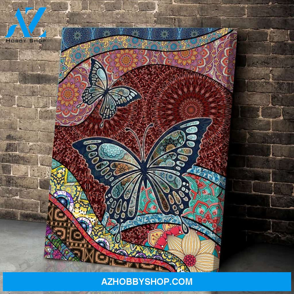 Mhdbtf0101 Boho Butterfly Vertical Matte Canvas