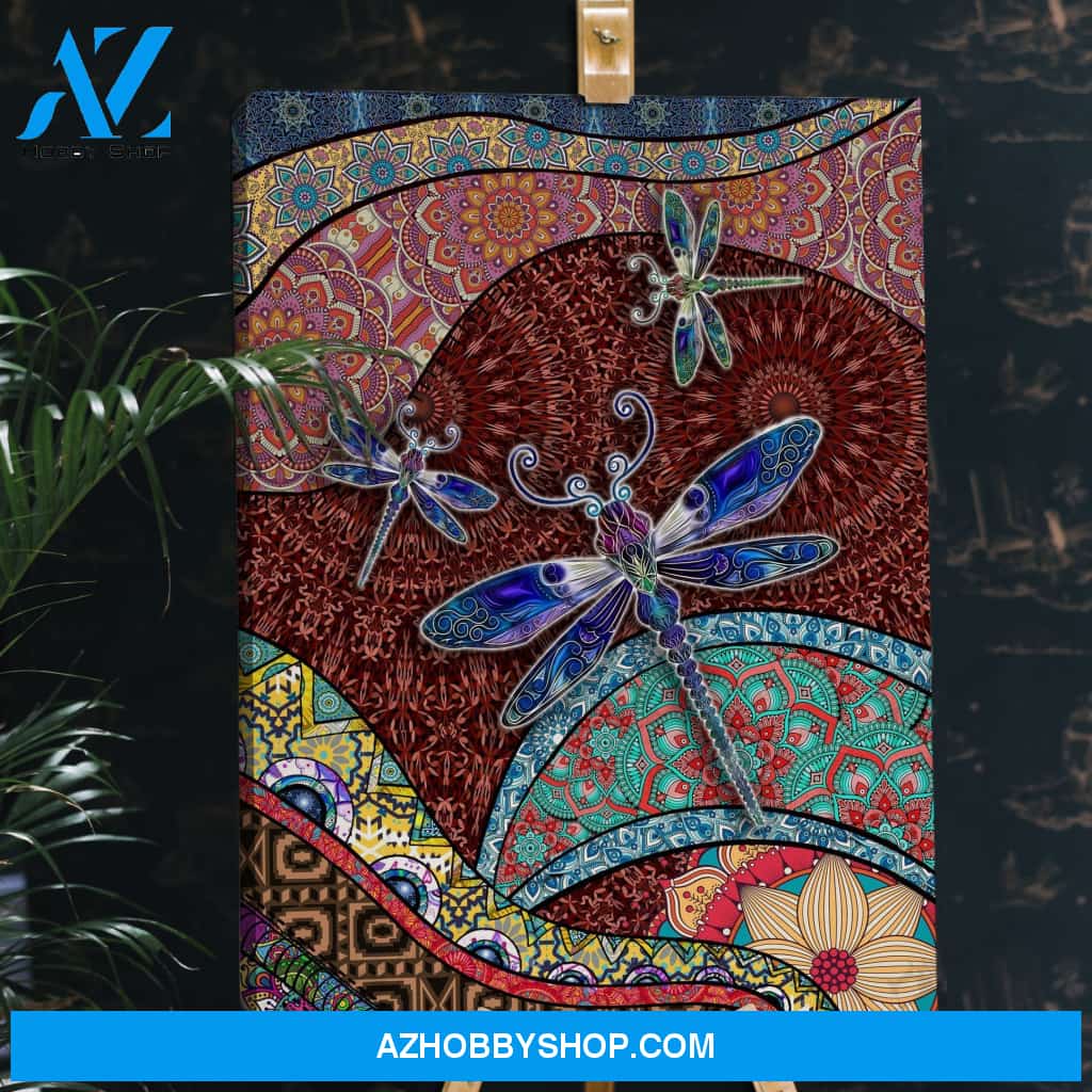 Mhddrf0101 Boho Dragonfly Vertical Matte Canvas