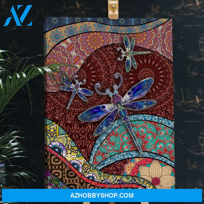 Mhddrf0101 Boho Dragonfly Vertical Matte Canvas