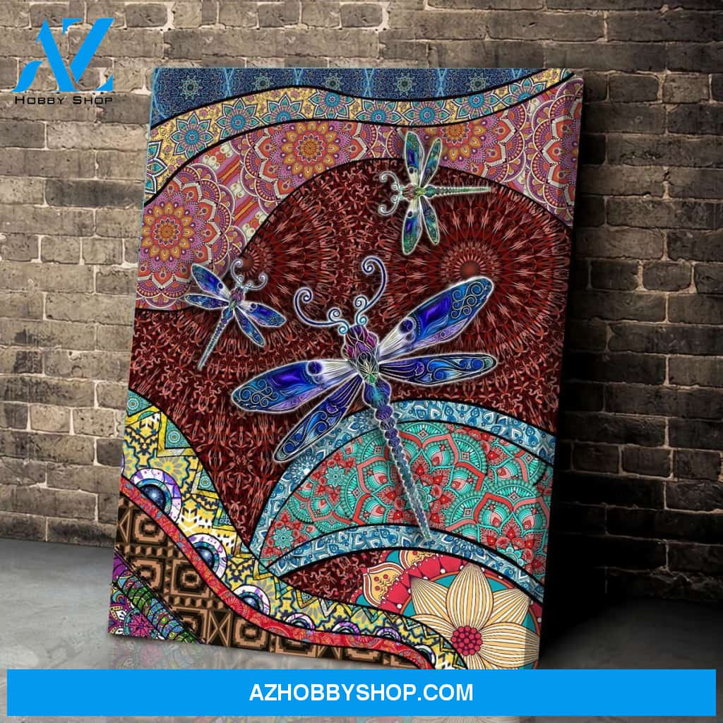 Mhddrf0101 Boho Dragonfly Vertical Matte Canvas