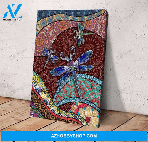 Mhddrf0101 Boho Dragonfly Vertical Matte Canvas