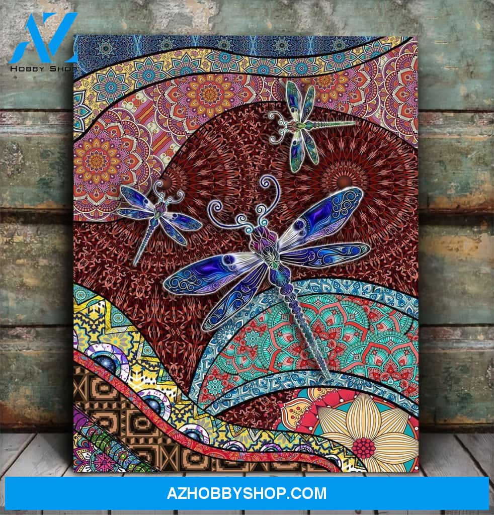 Mhddrf0101 Boho Dragonfly Vertical Matte Canvas