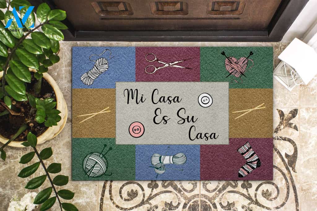 Mi Casa Es Su Casa Knitting Doormat | Welcome Mat | House Warming Gift