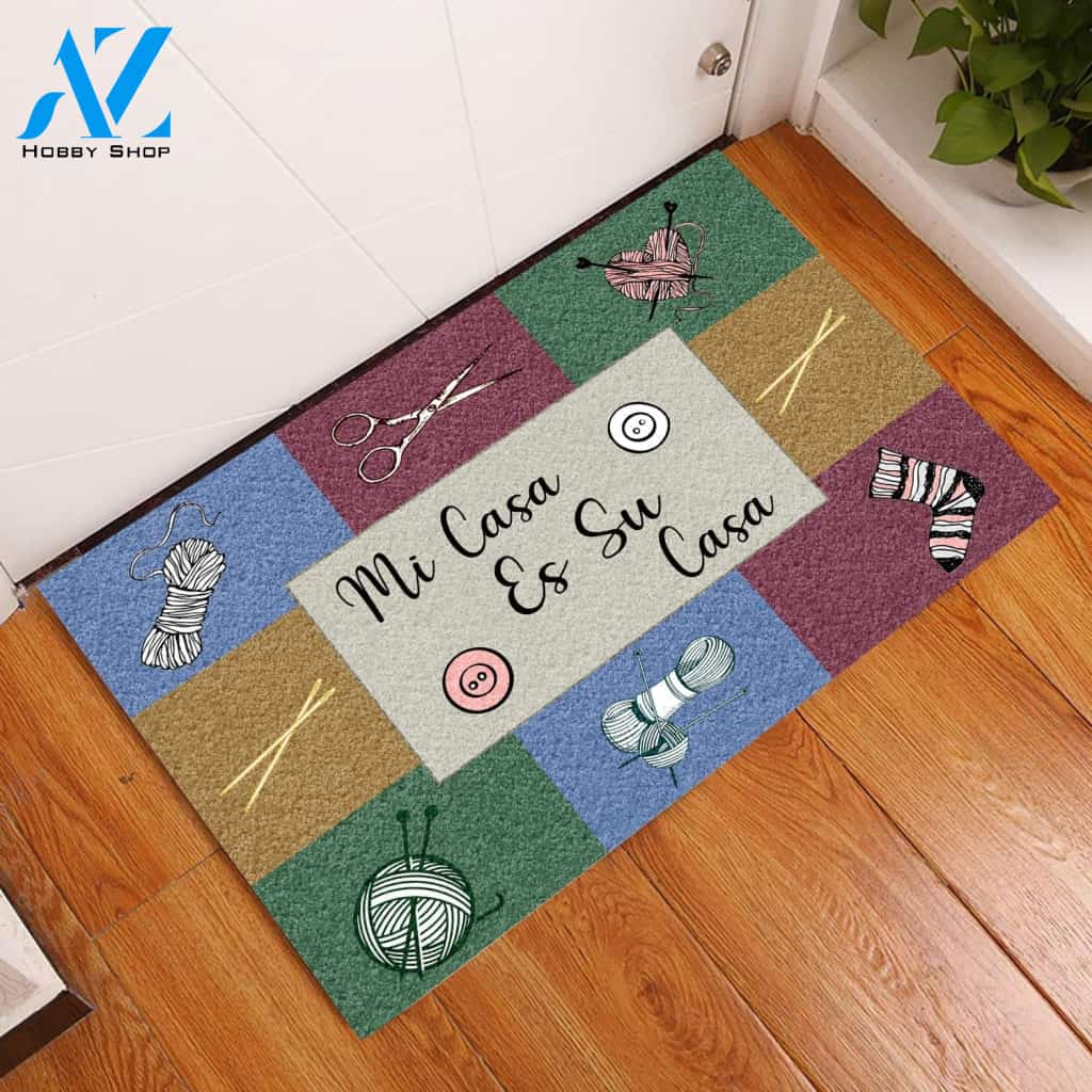 Mi Casa Es Su Casa Knitting Doormat | Welcome Mat | House Warming Gift