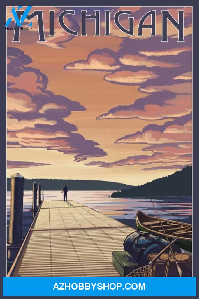 Michigan - Dock Scene And Lake