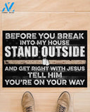 Military Before You Break Into My House Funny Indoor And Outdoor Doormat Warm House Gift Welcome Mat Gift For Family Friend Birthday Gift