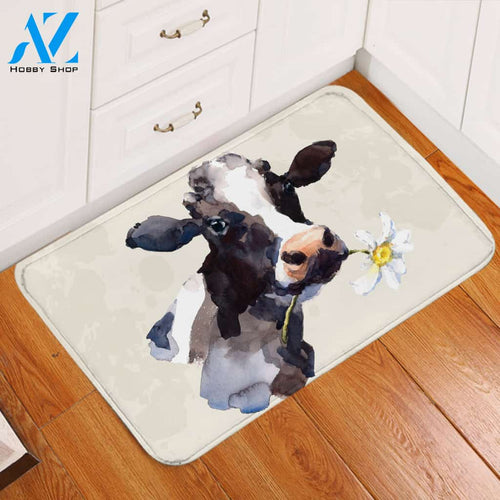 Milk Cow Mugshot Door Mat