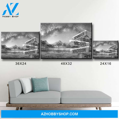 Milky Way Multi-Names Premium Canvas