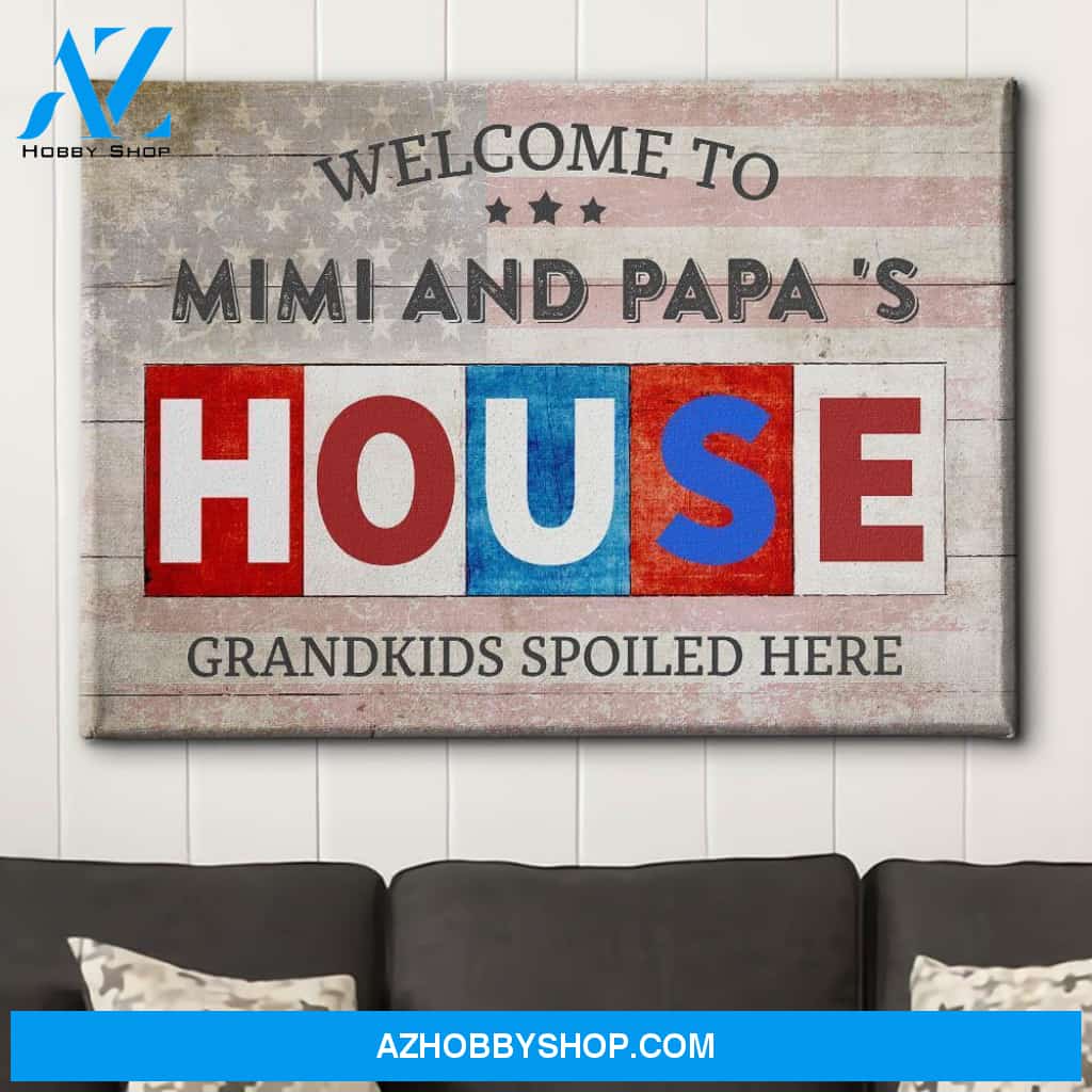 Mimi And Papa House - Personalized Custom Matte Canvas
