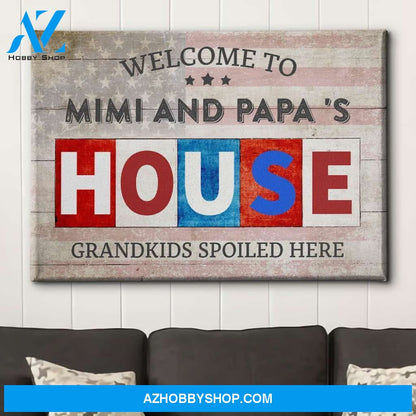 Mimi And Papa House - Personalized Custom Matte Canvas