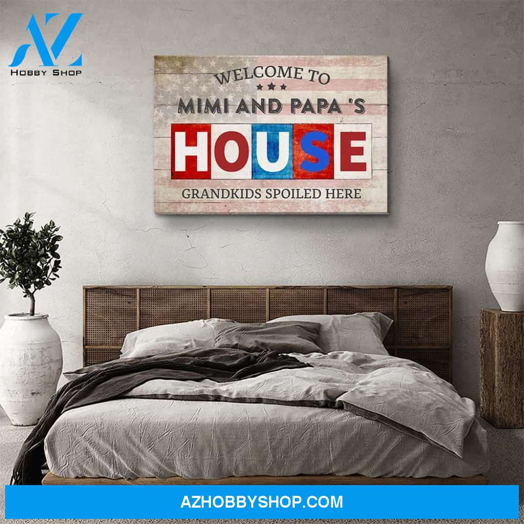 Mimi And Papa House - Personalized Custom Matte Canvas