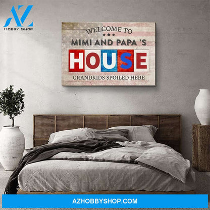 Mimi And Papa House - Personalized Custom Matte Canvas