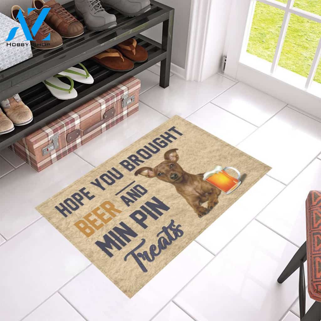 Min Pin beer doormat