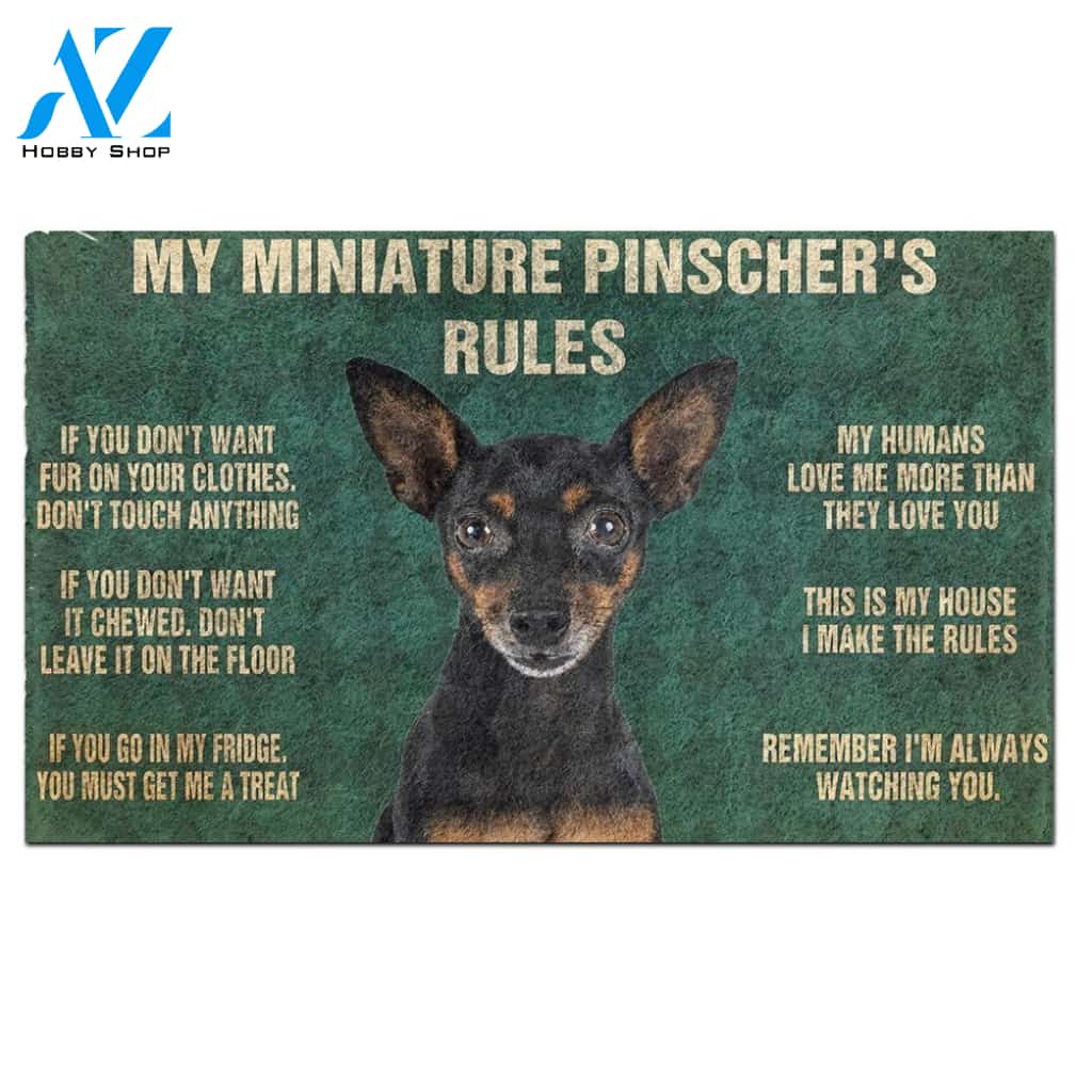 Miniature Pinscher's Rules Doormat