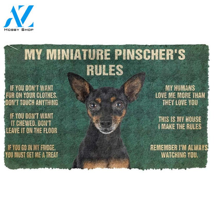 Gearhumans Gearhuman 3D Miniature Pinscher's Rules Doormat