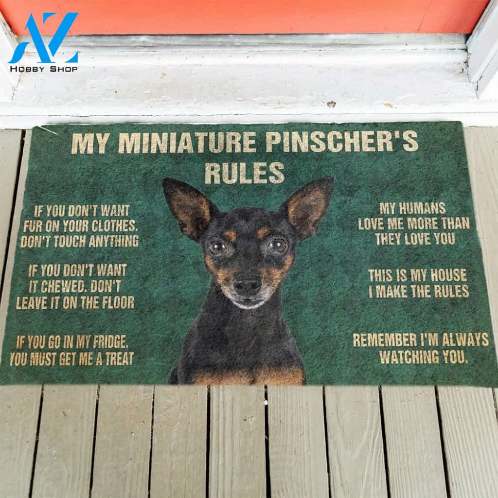 Miniature Pinscher's Rules Doormat