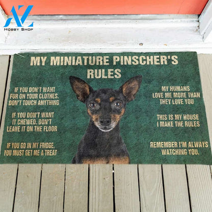 Miniature Pinscher's Rules Doormat