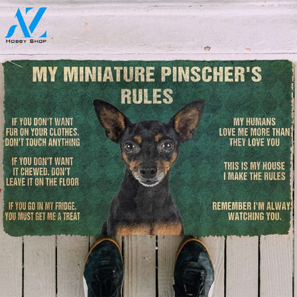Gearhumans Gearhuman 3D Miniature Pinscher's Rules Doormat