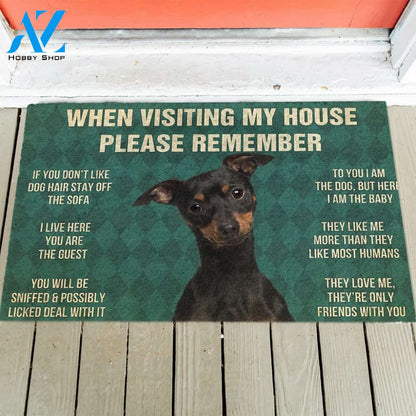 Miniature Pinscher's Rules Doormat
