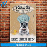 Miniature Schnauzer Dog Organic Soap Company Canvas Wall Art, Wall Decor Visual Art