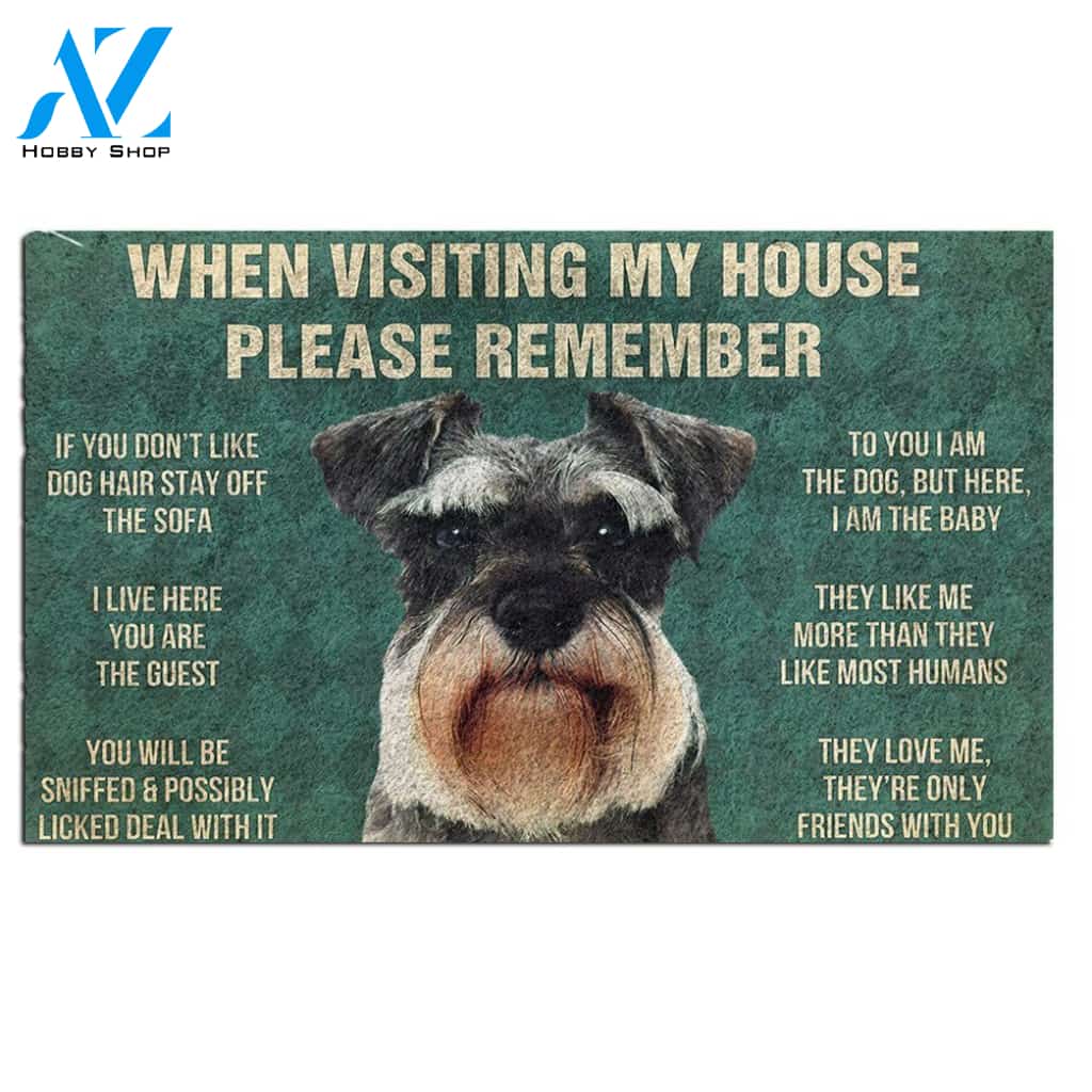 Miniature Schnauzer's Rules Doormat