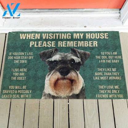 Miniature Schnauzer's Rules Doormat