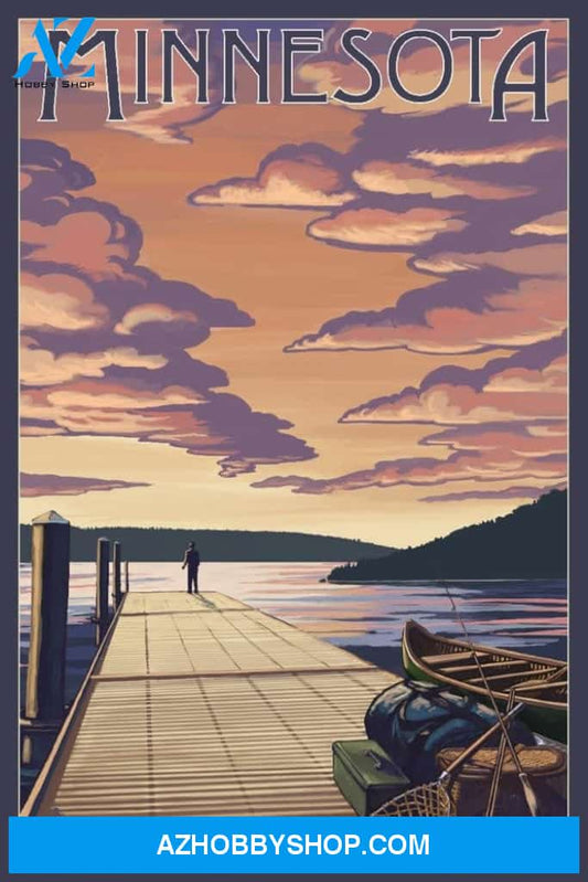 Minnesota Dock Scene And Lake