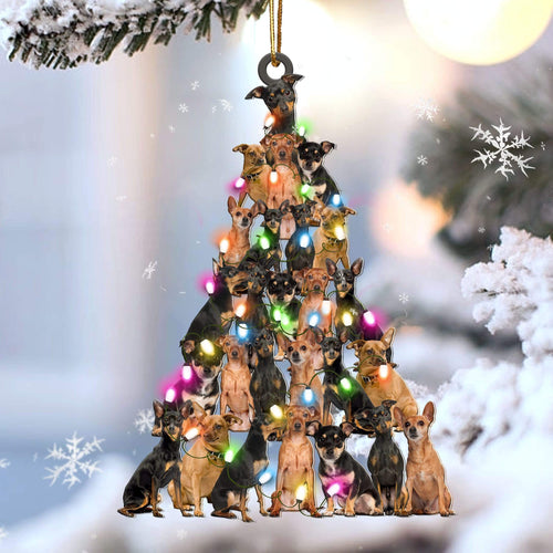 Miniature Pinscher Lovely Tree Gift For Miniature Pinscher Lover Gift For Dog Mom Ornament