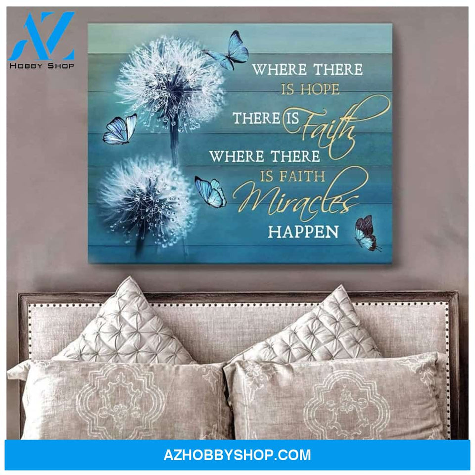 Zalooo Miracles Happen Butterfly Wall Art Canvas