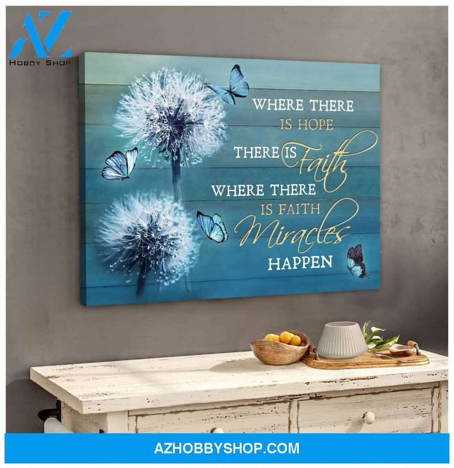 Zalooo Miracles Happen Butterfly Wall Art Canvas