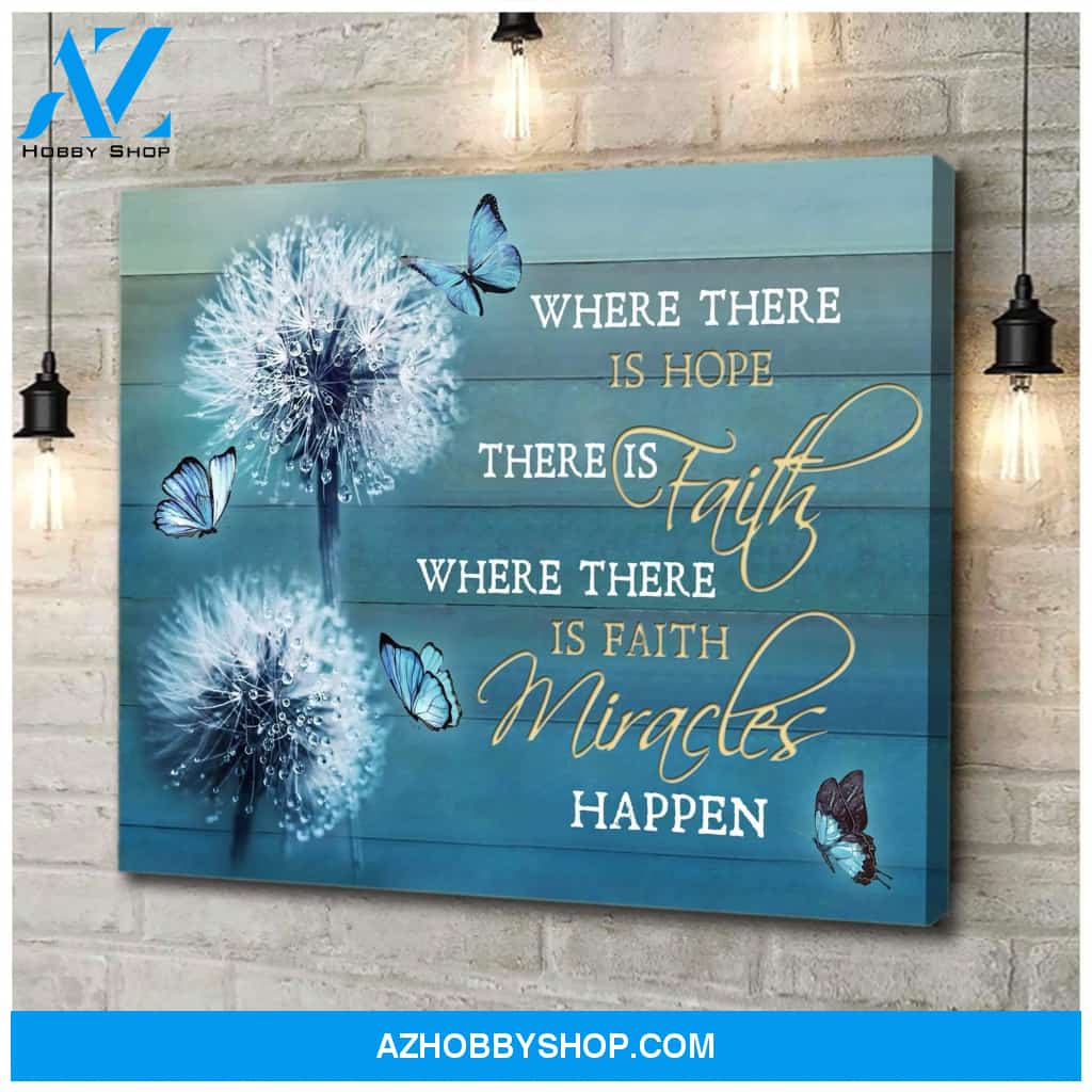 Miracles Happen Butterfly Wall Art Canvas
